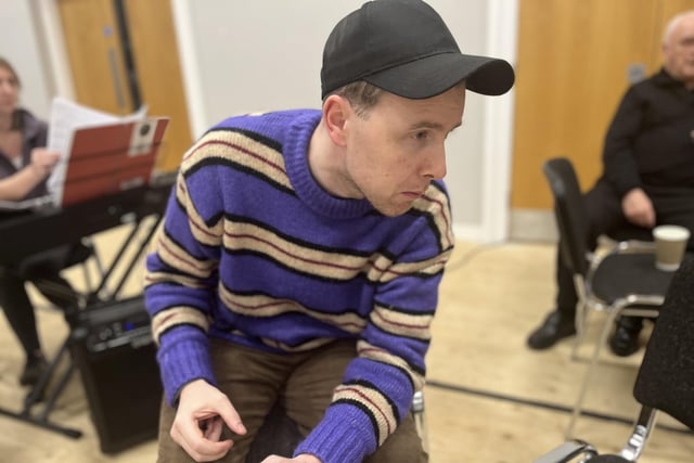 Pictured in rehearsals for Ballywillan Drama Group's production of Fiddler on the Roof is Steven Millar as Fyedka.