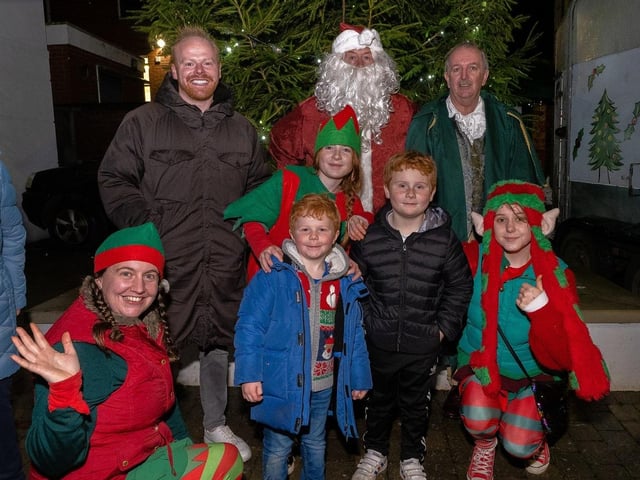 Meeting Santa and his helpers at the Whitehead celebration.