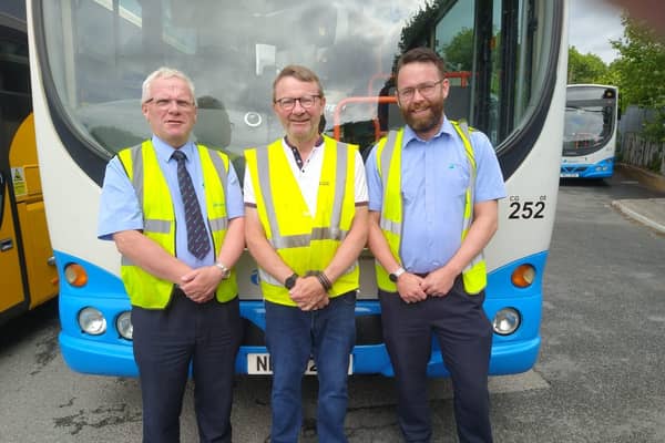 ON THE BUSES... Rodney, Cyril and Ryan Whiteside.