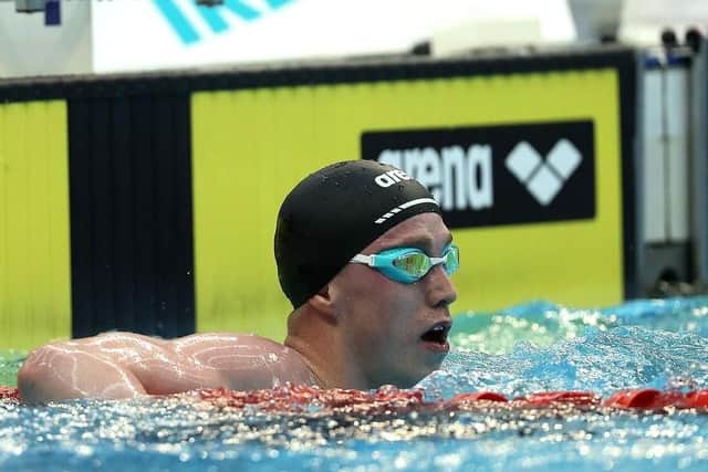 Nathan Wiffen after completing the 800m Freestyle. Picture: Swim Ireland