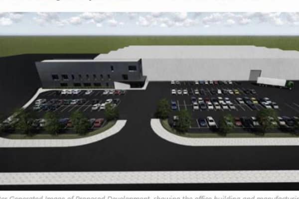 The planning application for a new fabrication plant in Coleraine was recently submitted to Causeway Coast and Glens Borough Council. Credit JPE Planning.