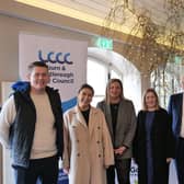 Alderman Allan Ewart MBE, Regeneration & Growth Vice-Chair (middle) is pictured at the council’s Go Succeed Meet the Buyer event held at Larchfield Estate.  He joined by retail buyers (l-r) Michael Crealey, Tesco; Rachel Spillane and Sarah McDonald from Iceland; Grace Evans, Musgrave Group; Alan Dorman, Savage & Whitten; Laura McMinn and David Osbourne, Tesco.