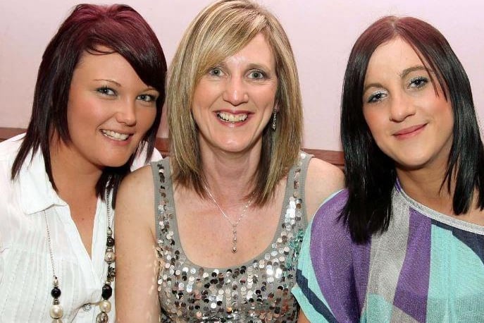 Carla Devine, Elaine Robinson and Kim Armstrong during the Ballyclare May Fair Queen contest at Ballyclare Comrades Social Club in 2010.