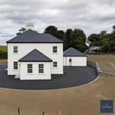 The fully enclosed gardens have attractive estate railings. The lawns have been sown in grass, with hedging to be laid within fence boundary.