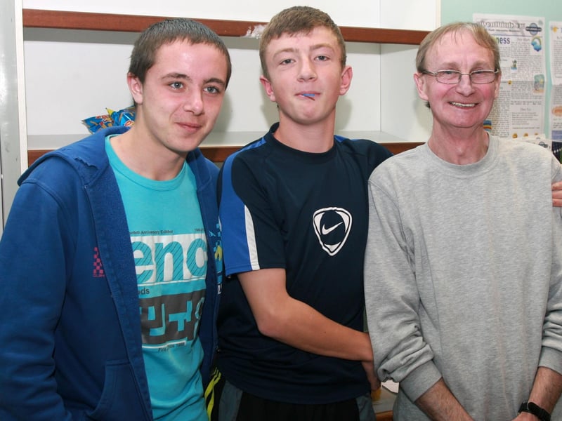 Pictured at Knockagh Youth Centre are Sam Fletcher, Neill Bradshaw and Robert Browne. ct39-045tc