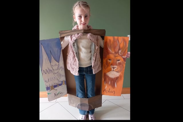 Looking smart in a Narnia-themed costume.