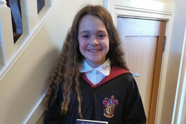 Nine year old Ella Patterson from Abercorn primary school, as Hermoine Granger from Harry Potter
