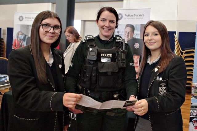 Local students from Dominican Portstewart engage with dedicated police officers at the recent careers convention, gaining insight into policing the Causeway Coast and Glens Borough area.
