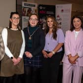 Pictured at the Celebrating Women event at the Seagoe Hotel are from lefr, Agmeszka Judkiewicz-Kozak, Emma Casey, Jessica Johnston, Deputy Lord Mayor of ABC Council, Sinead McParland and Emma Brannigan.