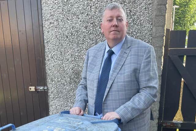 Alderman Paul Porter welcomes council decision on wheelie bins. Pic credit: LDRS