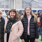 Bertha Rolston with Linda and Rosa Thompson at the recent Spring Farmers Market in Lisburn