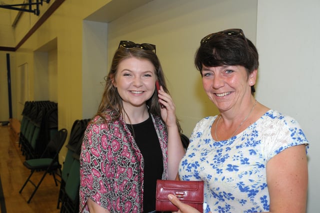 Ulidia Integrated College student Katie McNally celebrates some sterling results in her A Levels in 2015.  Also pictured is mum, Sandra. INCT 33-216-AM