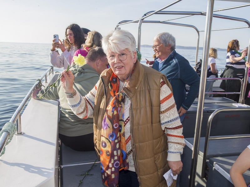 Christine Mitchell at the Blessing of the Boats at Ballycastle on Friday as the Rathlin Sound Maritime Festival opens.