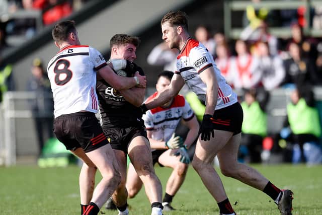 Down's Daniel Guinness in league action against Louth.