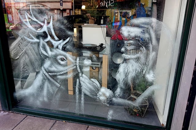 One of Ballymoney snow artist Lisa Wright's creations in businesses around Ballymoney. Keep an eye out for them...