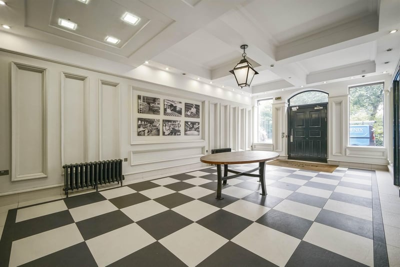 The impressive main entrance foyer to the building.