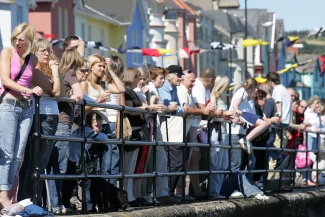 Spectators gathered at Whitehead seafront for the 2007 races. Photo by: Tim Cully