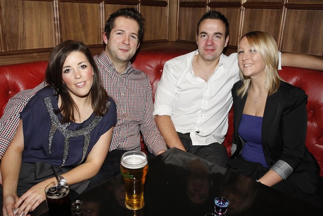 Rachael, Tim, Lamont and Lucy enjoying New Year's Eve at Kelly's Portrush in 2011