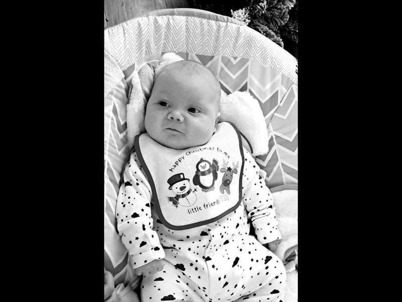 First Christmas for little Declan O'Hanlon.