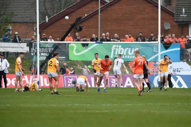 Callum O'Neill made his Championship debut for Armagh against Antrim in April.