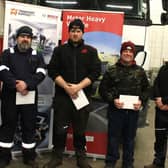 Heavy Vehicle Competition winners at SERC - Mark Bowring 1st; Ronan McCauigan 2nd; Robert Brown 3rd