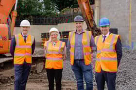 Pictured as the development gets underway at Maxol Fortwilliam are, from left: Kevin Paterson,  Nicola Farrell,  Alan Pollock and Brian Donaldson.