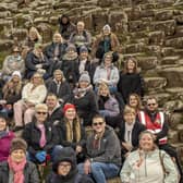 US travel agents visiting the Giant’s Causeway with James Neill, National Trust Storyteller (right) during their recent visit to Northern Ireland