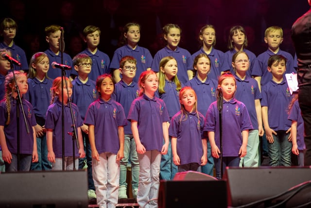 Lisburn Children's Choir joined Lisburn Community Choir for their concert at the Ulster Hall