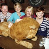 Lynette Lamont, Michael Minihan, Bernie Etherson, Rose Minihan and Anne Maguire pictured during the Coleraine Lions Club table quiz held in the Port Hotel in 2010