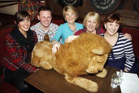 Lynette Lamont, Michael Minihan, Bernie Etherson, Rose Minihan and Anne Maguire pictured during the Coleraine Lions Club table quiz held in the Port Hotel in 2010