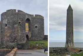 Carrick Castle and Chaine Memorial Tower will be illuminated to mark World Mental Health Day (Thursday, October 10).  Photos: Helena McManus (L) and Google