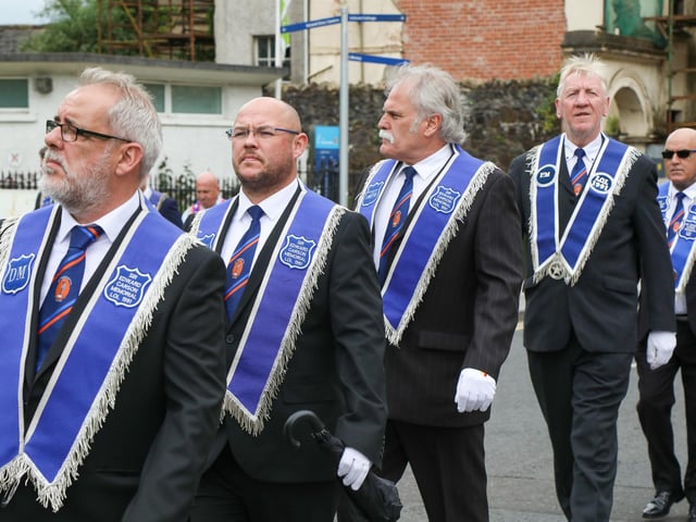 Ballymacash Flute Band led Lisburn District No 6 on Empire Sunday