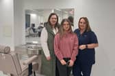 Bridget Laverty, Kelsie Laverty and Michelle Hanson, Northern Regional College Hairdressing Lecturer.