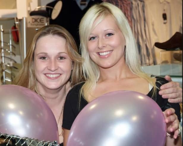 Maggie and Carrie, members of the management team at DV8, Magherafelt, who organised the successful Girls' Night Out in 2006.