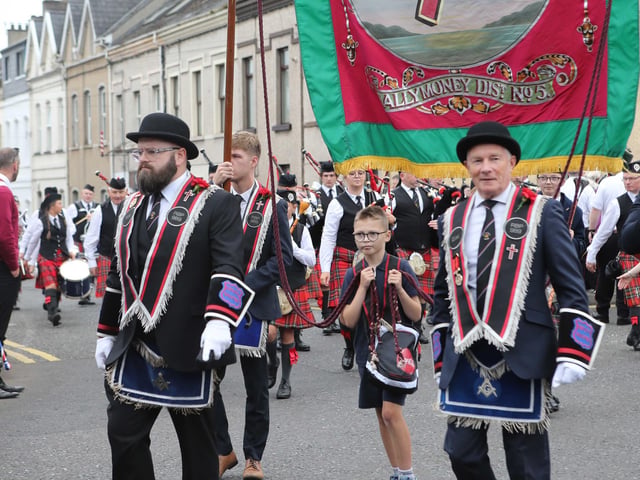 Pictured at the 'Last Saturday' parade in Larne.