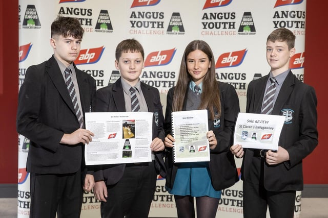 Pictured taking part in the 2023 ABP Angus Youth Challenge Exhibition for a place in the final of the competition is the team from St Ciaran's College Ballygawley: Aaron Shiels, Aodhan McCabe, Liam Donnelly and Shauneen Trainor.