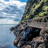 The Gobbins Cliff Path, Islandmagee. Photo provided by Mid and East Antrim Borough Council.