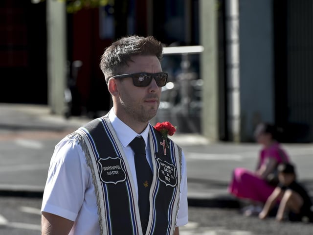 Sunglasses were essential for a day of parading in the sun.