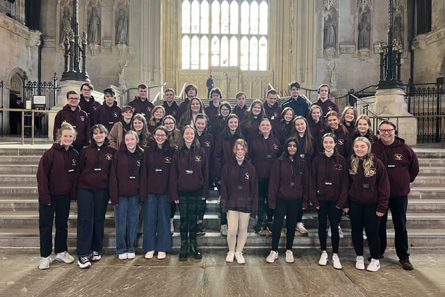 Carrickfergus Grammar School Choir Choir singing at Westminster Hall.