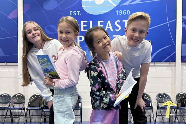 Local young actors Lucy, Louisa, Petula and Theo will be starring as some of the Von Trapp children in Belfast Operatic's upcoming production of The Sound of Music in St Anne's Cathedral. Pic credit: Belfast Operatic