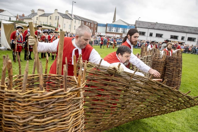 Re-enactors taking part in the annual Siege of Carrickfergus.