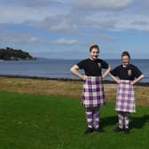 Larne highland dancers Felicity McKeown and Rebecca McGarel.  Photo:  Kathryn Stewart School of Highland Dance