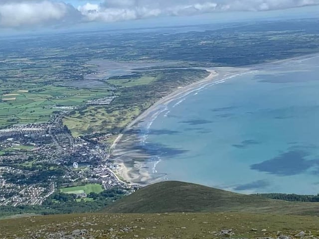 This spectacular shot from the top of Slieve Donard, the highest of the Mourne Mountains, overlooking Newcastle shows Brenda Dorman's favourite view. And it certainly is fabulous!