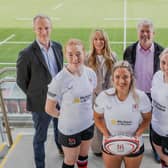 McAleer &  Rushe, MRP and Ulster Rugby representatives at the launch of the new sponsorship