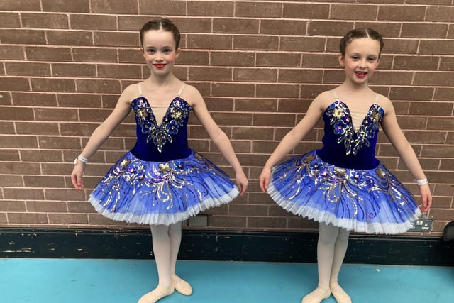 Ruby Hilland and Amelia Magee placed second in their ballet category