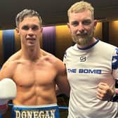 Donegan with Iain Mahood. (Evolution Boxing Club).