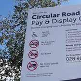The Exchange Road and Circular Road East car parks in Larne are hardly being used any more say former mayors Roy Craig and Andy Wilson.  Picture: MEA Borough Council