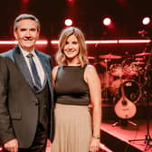 Donna Taggart from County Tyrone with Daniel O'Donnell during recording for the new series of 'Opry le Daniel' due to begin on TG4 on Thursday 29 October at 10.30pm. Donna will be appearing on the show on November 26. The series will also be available on the TG4 Player