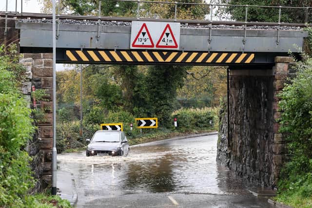 Press Eye - Belfast - Northern Ireland - 30th October 2023Flooding in parts of Northern Ireland after heavy rain overnight.  Flooding in the Helen’s Bay area of Co. Down. Picture by Jonathan Porter/PressEye