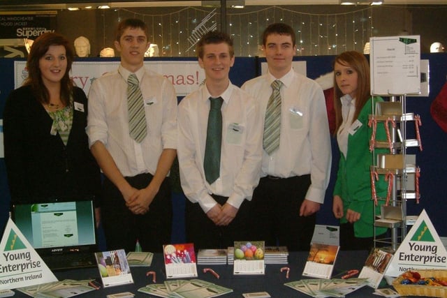Downshire High School's company 'Enigma' at the Young Enterprise Christmas Trade Fair in 2009. ct51-706con